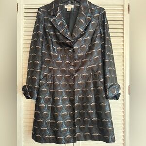 Jacquard pattern riding jacket